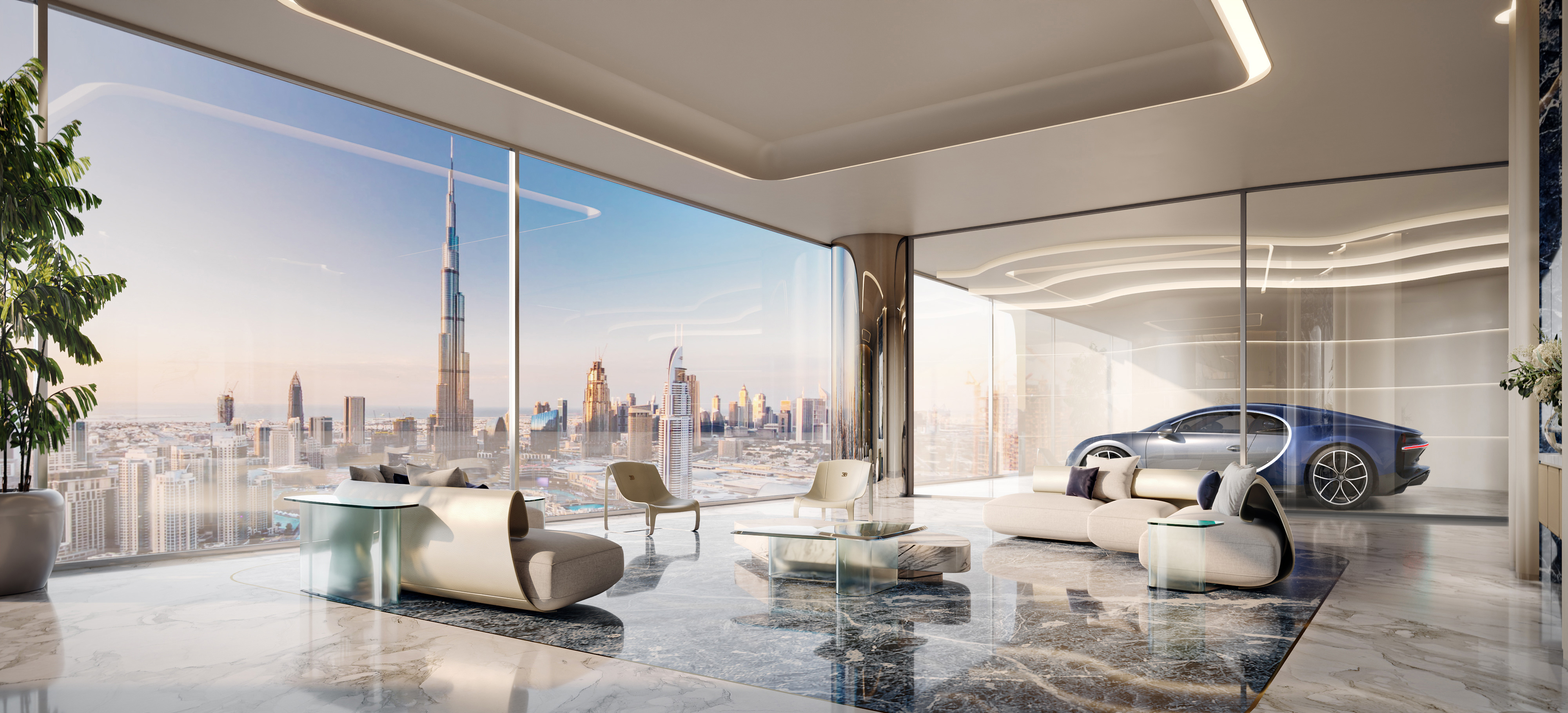 Bugatti residences private car elevator for penhouses