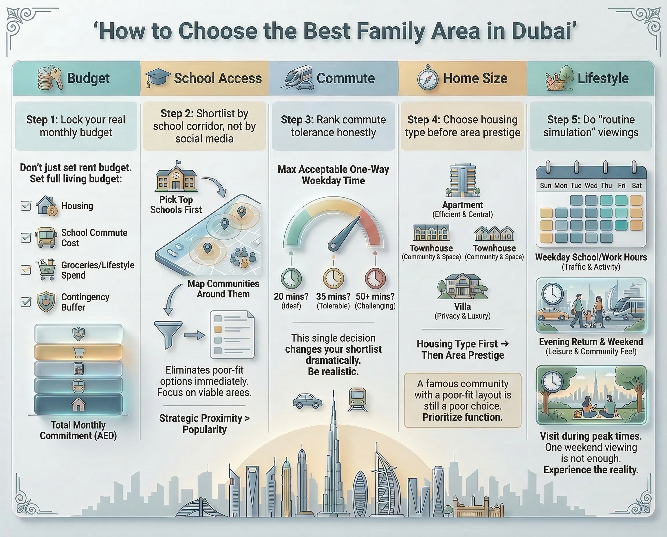 How to choose the best family area in Dubai