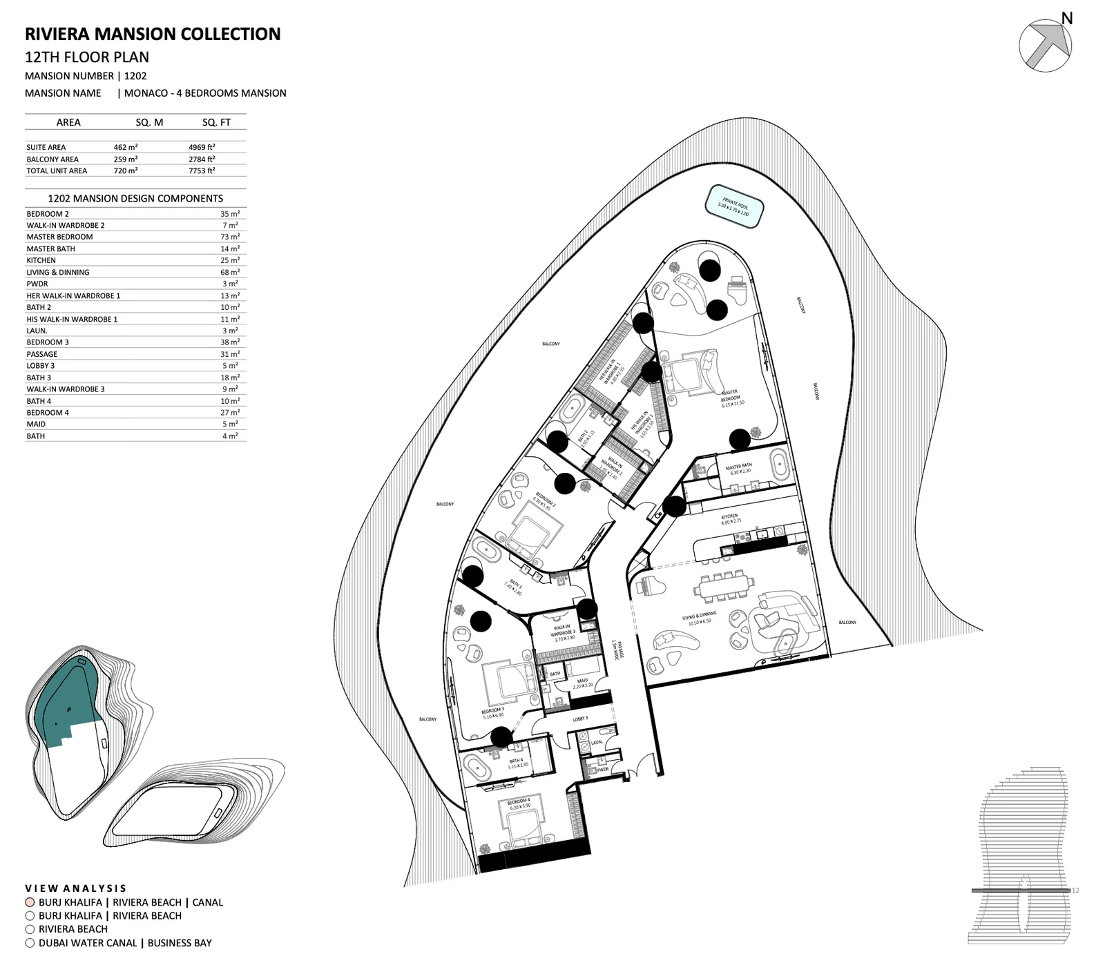 Bugatti Residences Riviera Mansion Collection Floor Plan