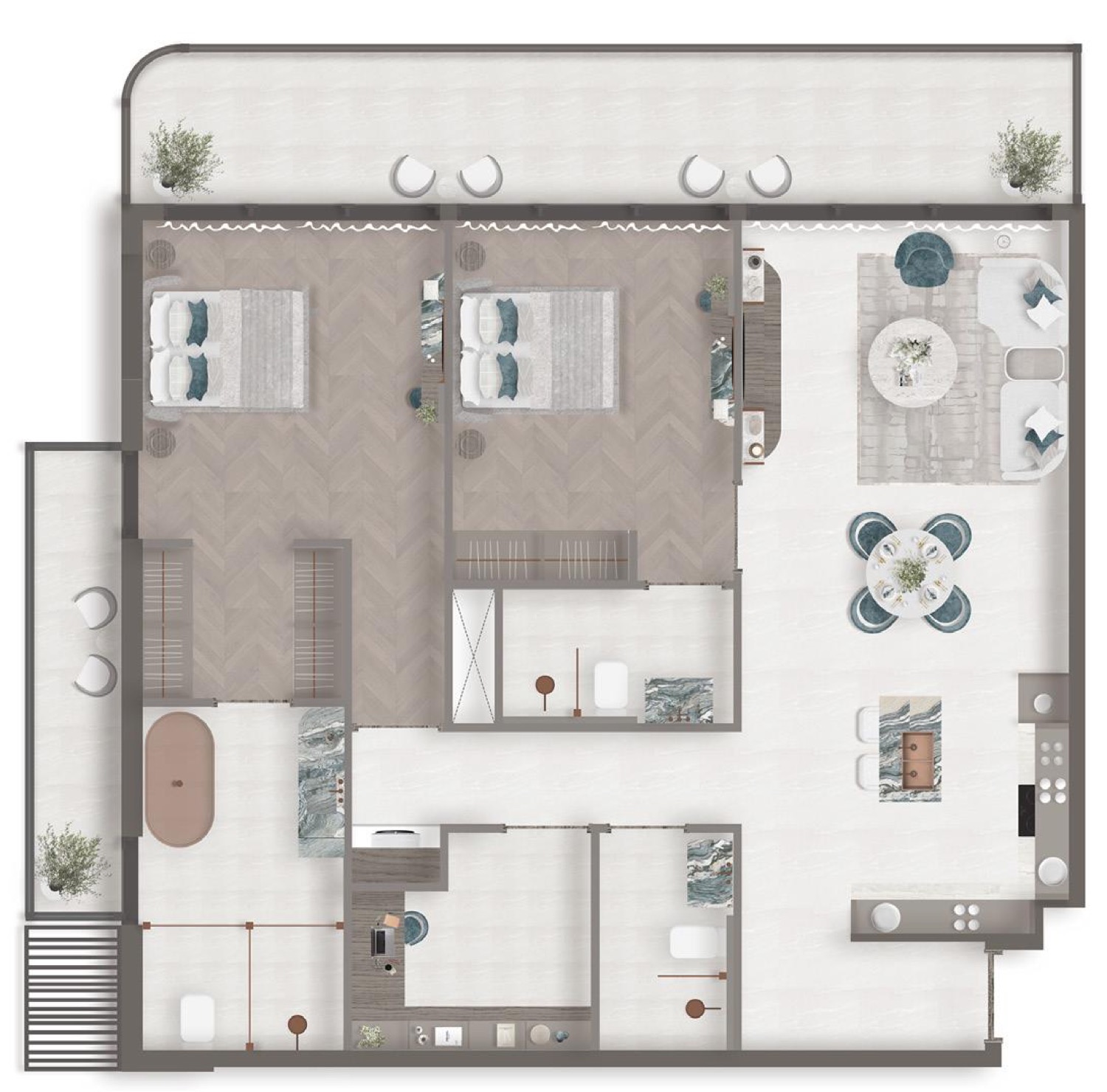 241 Waterside 2 BR Signature floor plan