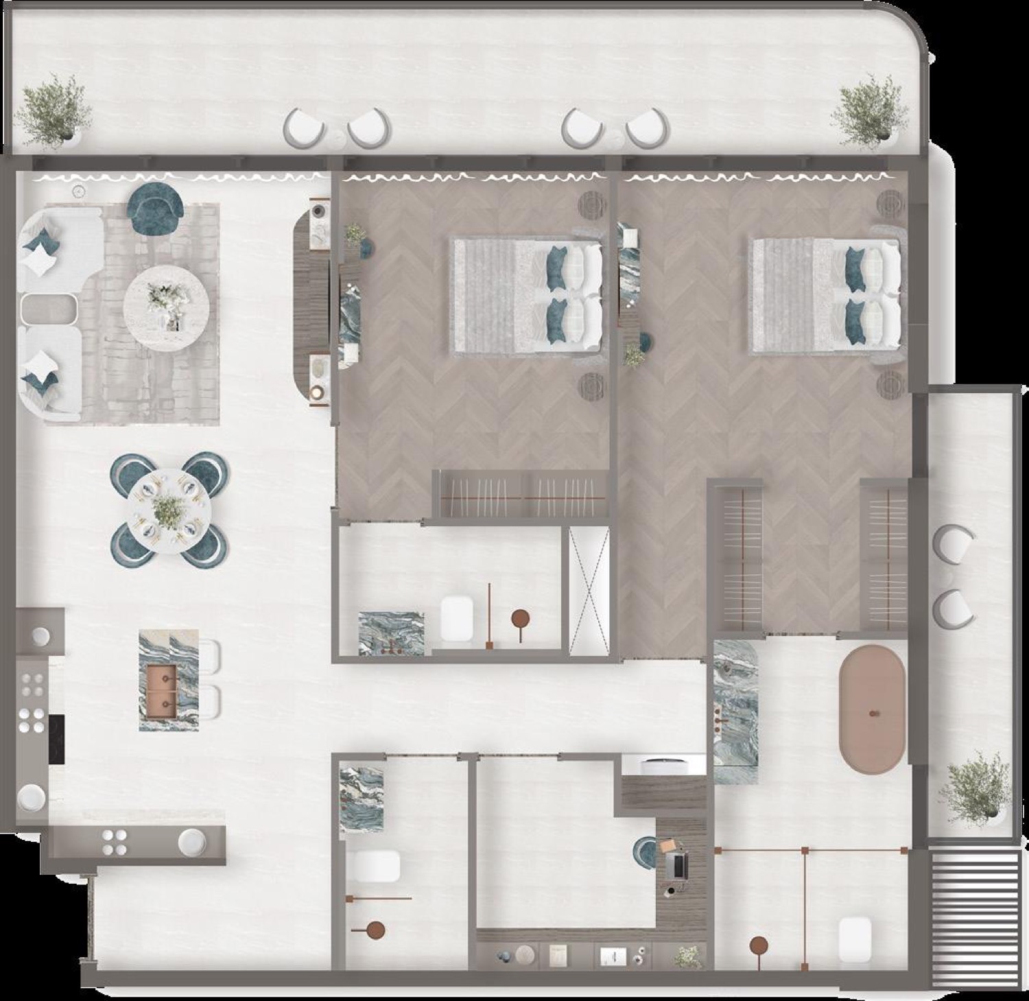 241 Waterside 2 BR Signature floor plan