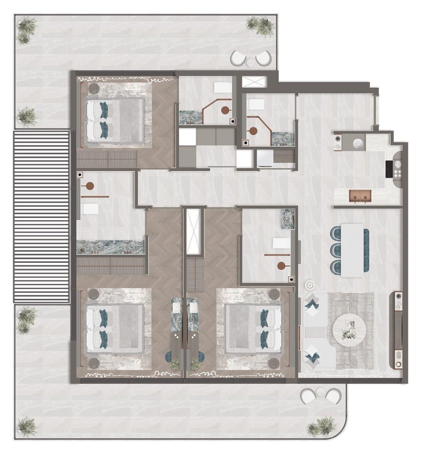 241 Waterside 3 BR Signature floor plan