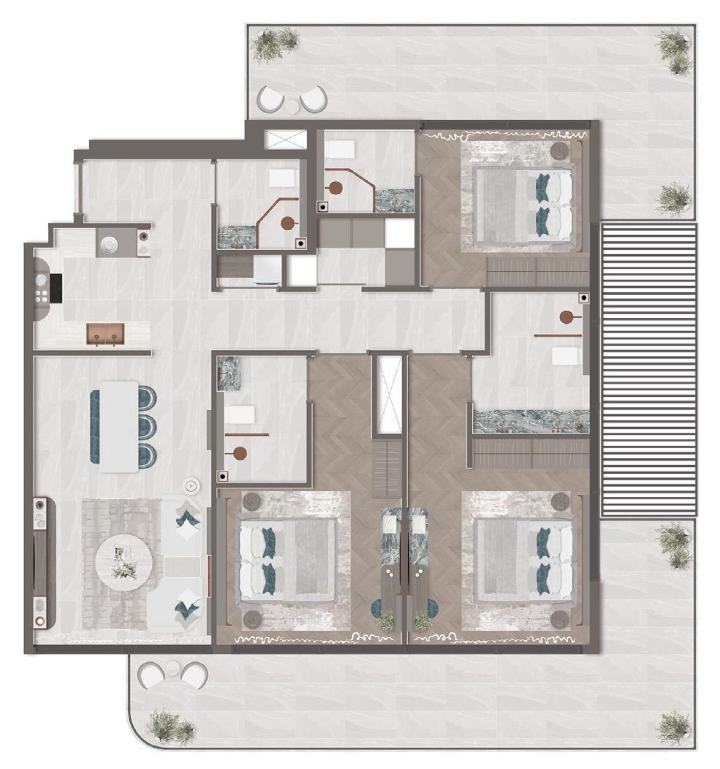 241 Waterside 3 BR Signature floor plan