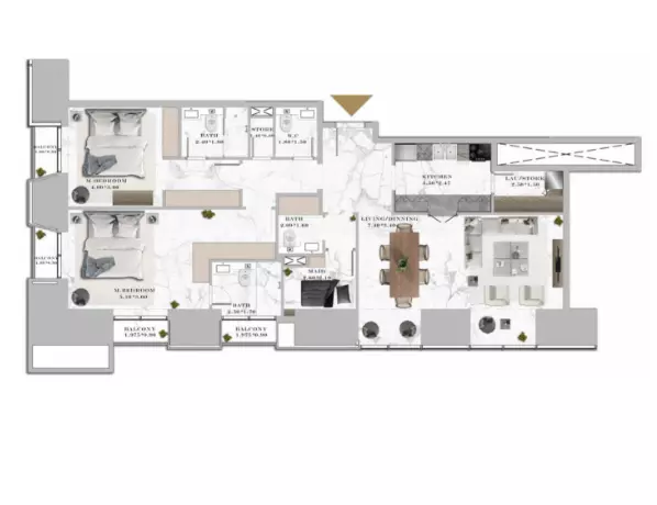 Franck Muller Aeternitas Tower 2 BR floor plan