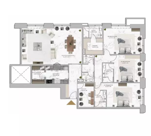 Franck Muller Aeternitas Tower 3 BR floor plan