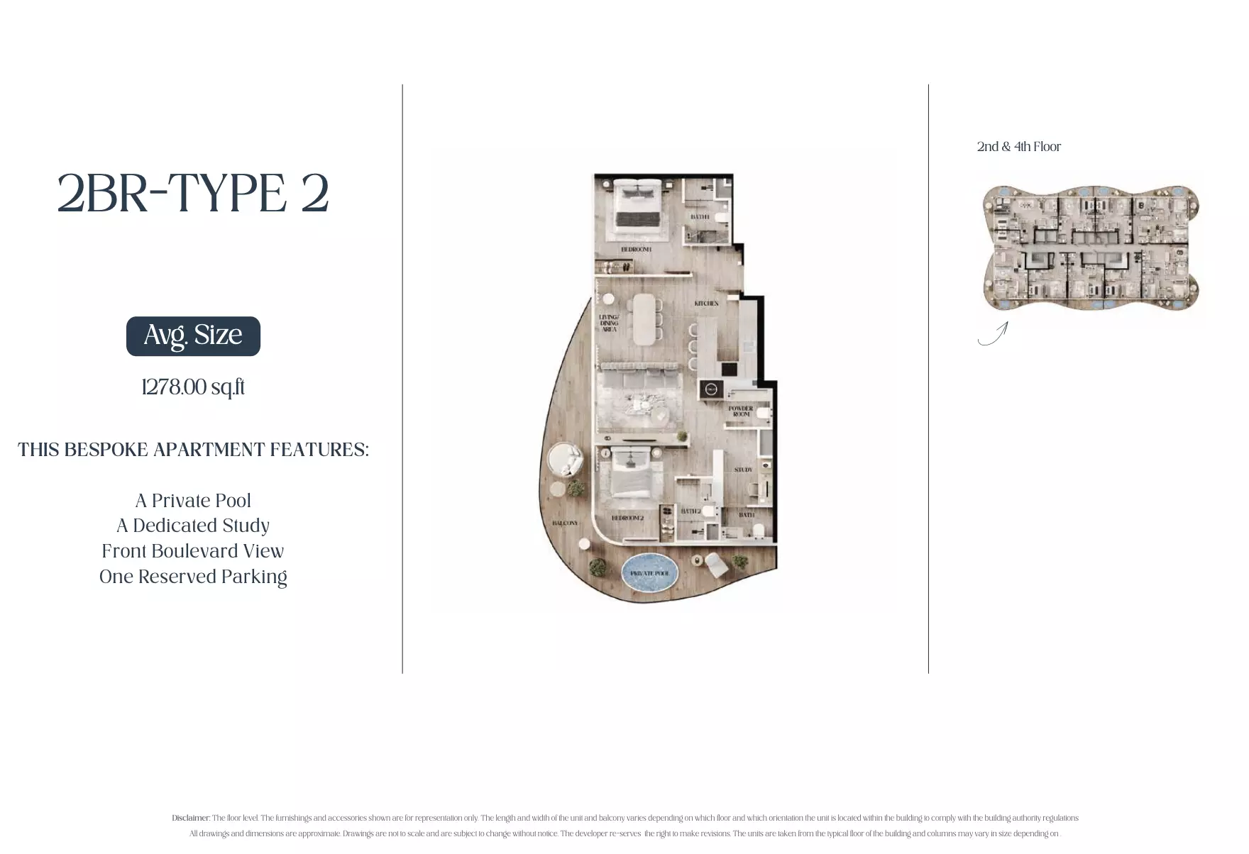 Agua Residences 2 BR floor plan