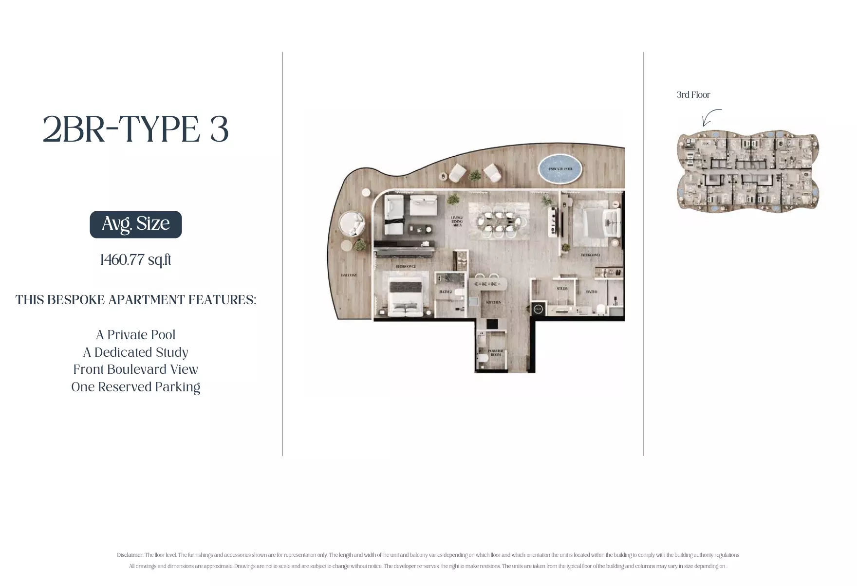 Agua Residences 2 BR floor plan