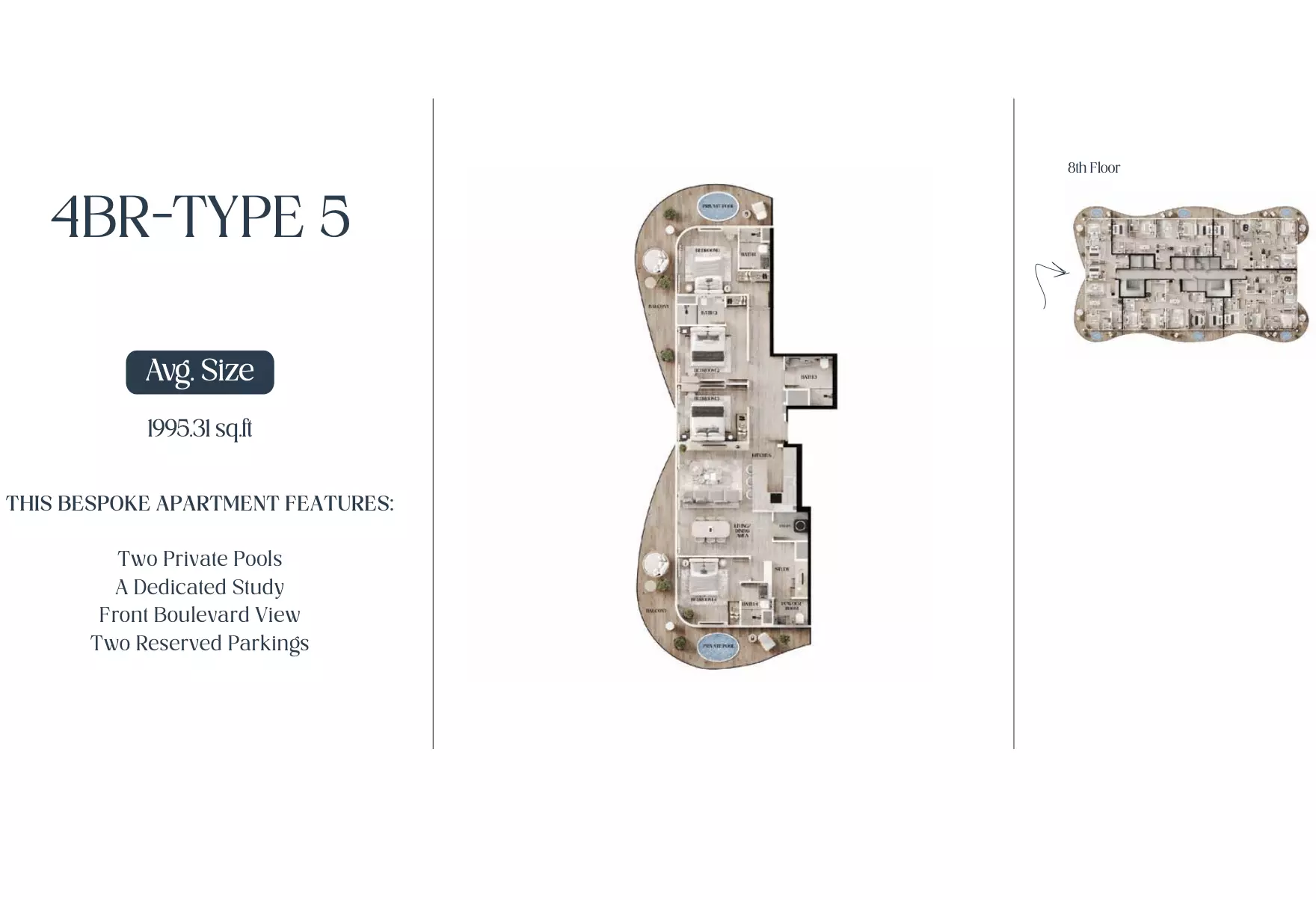 Agua Residences 4 BR floor plan