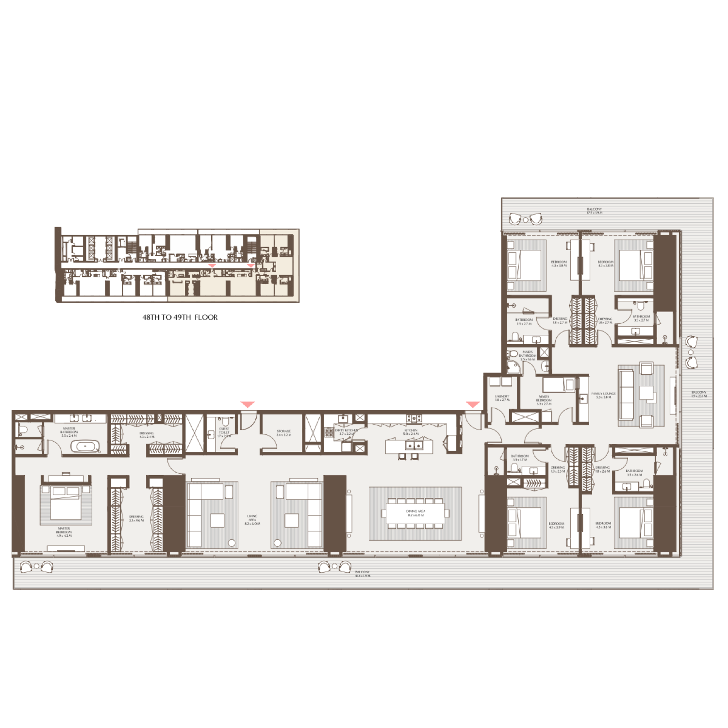 Akala Residences 1 5 Bedroom Residence A floor plan