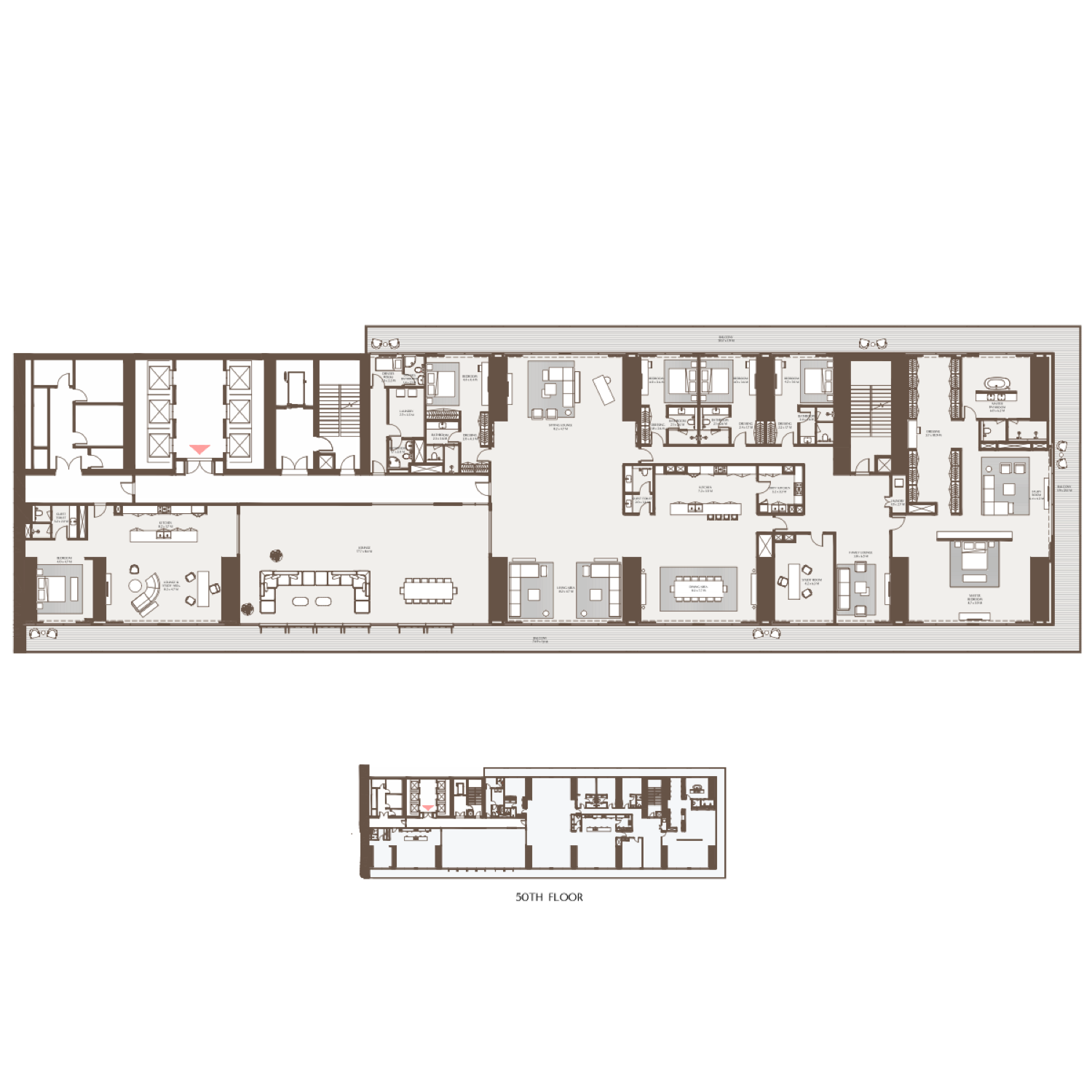 Akala Residences 1 6 Bedroom Penthouse A floor plan