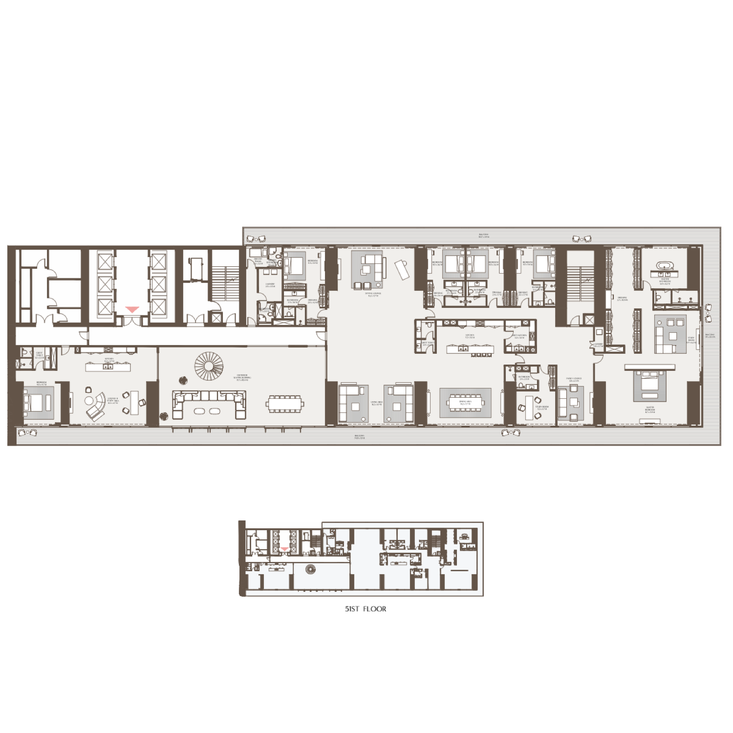 Akala Residences 1 6 Bedroom Presidential Suite floor plan
