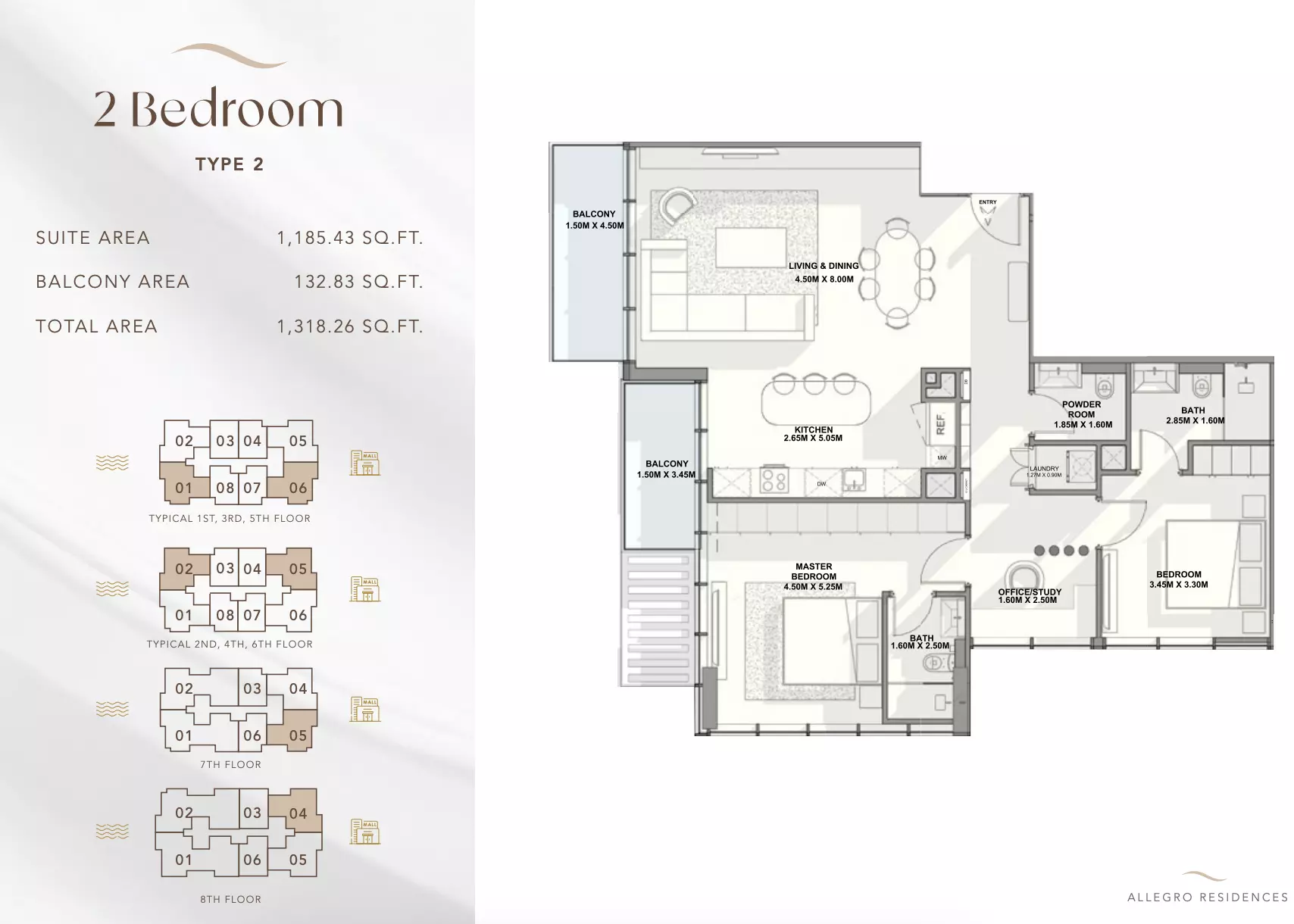Allegro Residences 2 BR floor plan