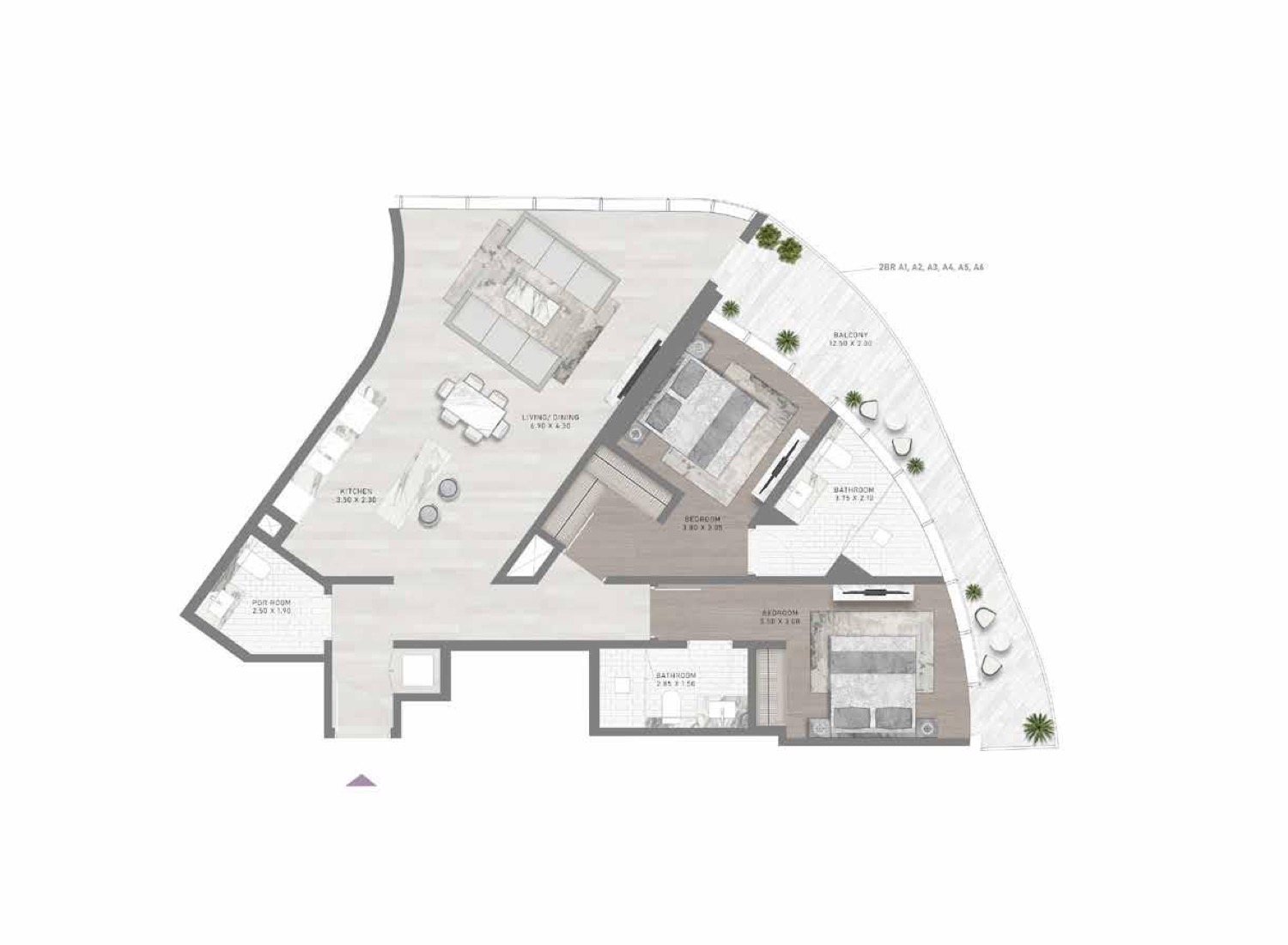 Altitude de GRISOGONO  2 BR floor plan