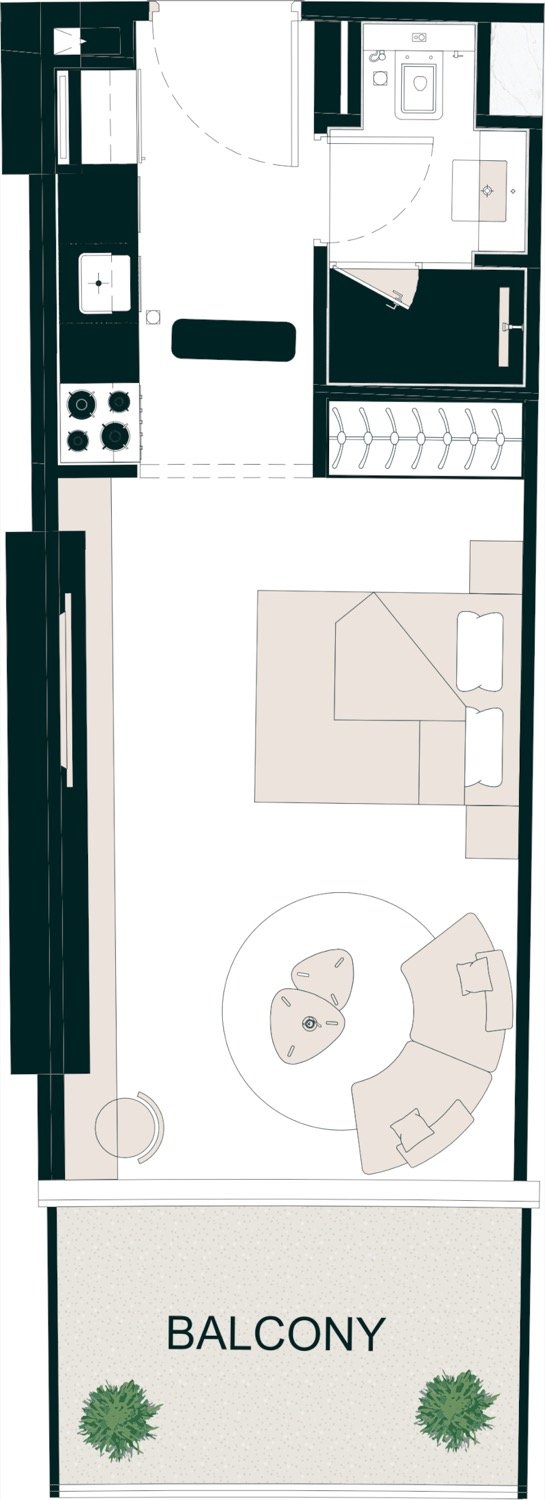 Aquarise Studio Type 2 floor plan