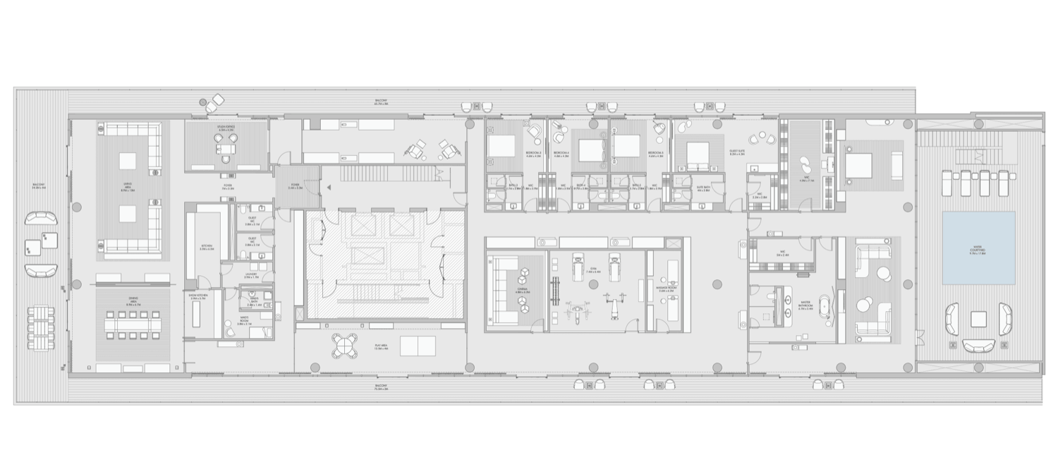 Armani Beach Residences Presidential Suite floor plan