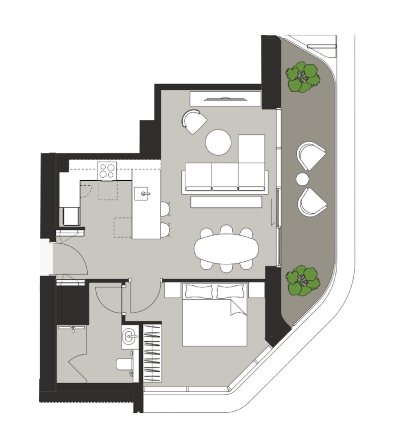 Artistry One Residences 1BR floor plan