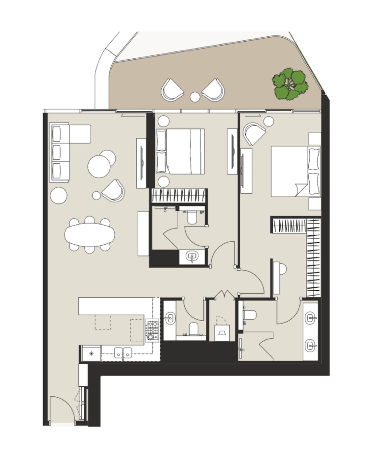Artistry One Residences 2BR floor plan