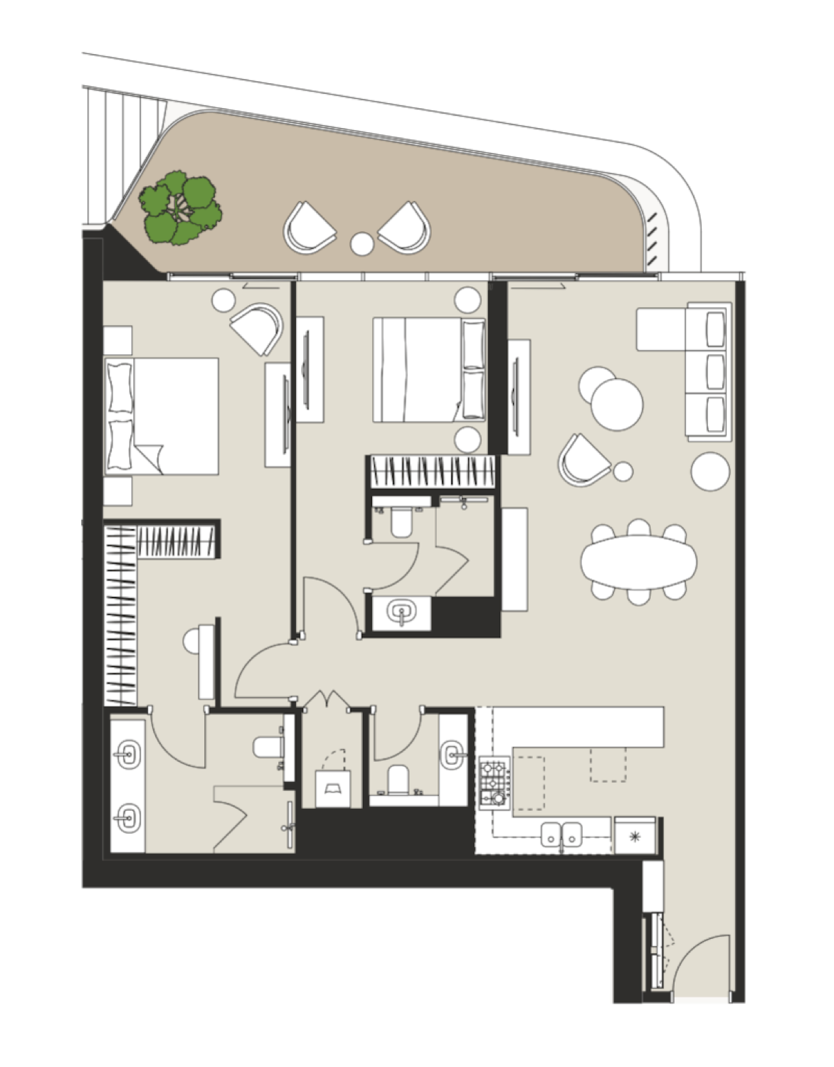 Artistry One Residences 2BR floor plan
