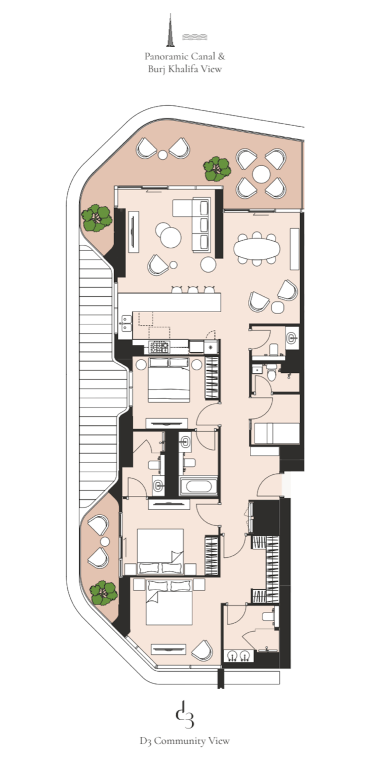 Artistry One Residences 3BR floor plan