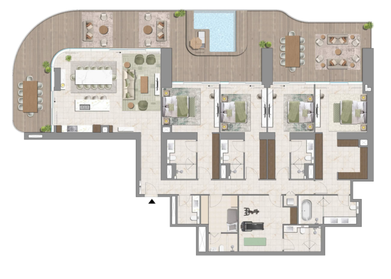 Avarra by Palace 4 BR floor plan