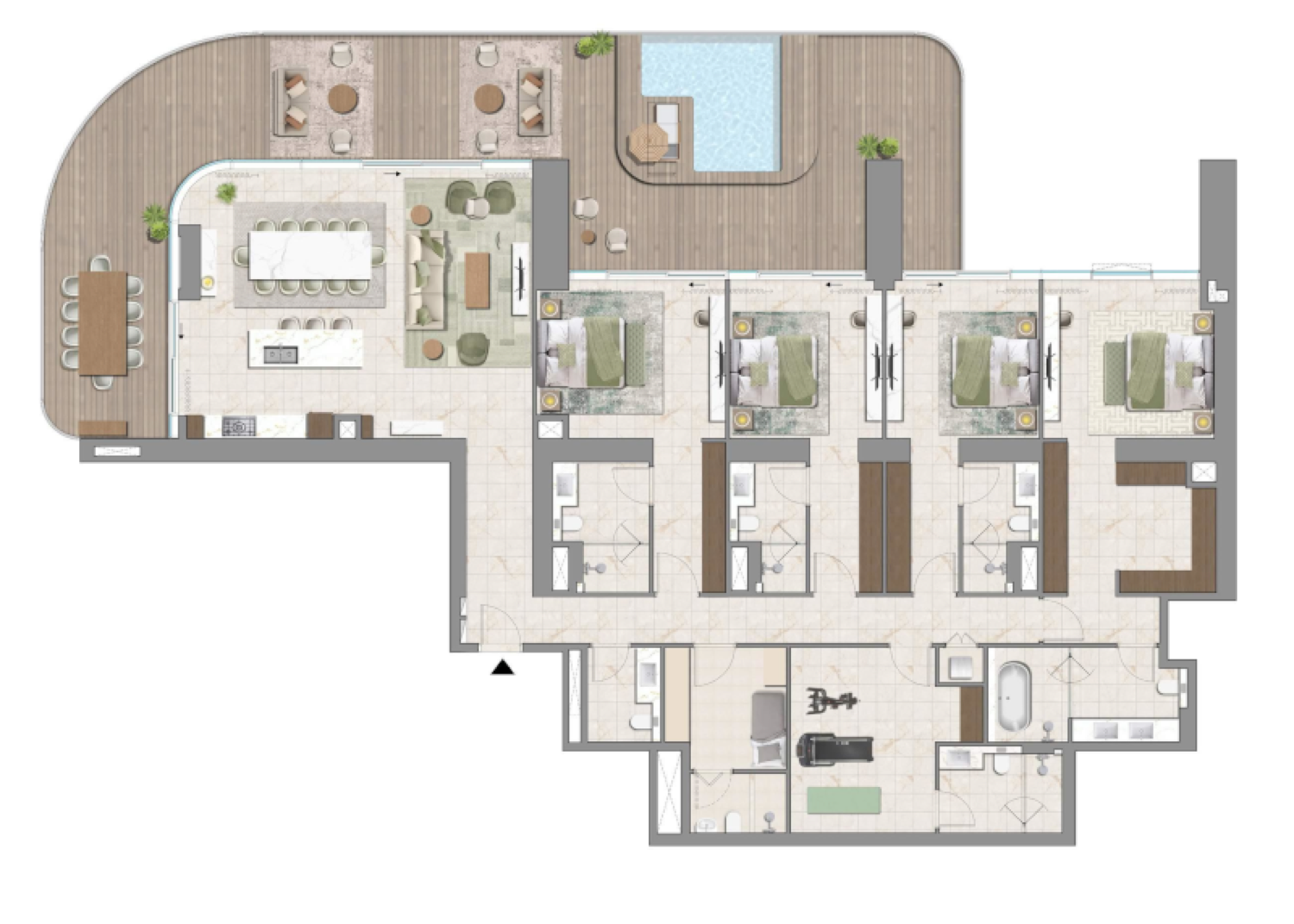 Avarra by Palace 4 BR floor plan