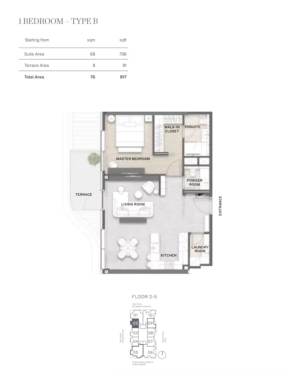 Avida Residences 1 BR floor plan