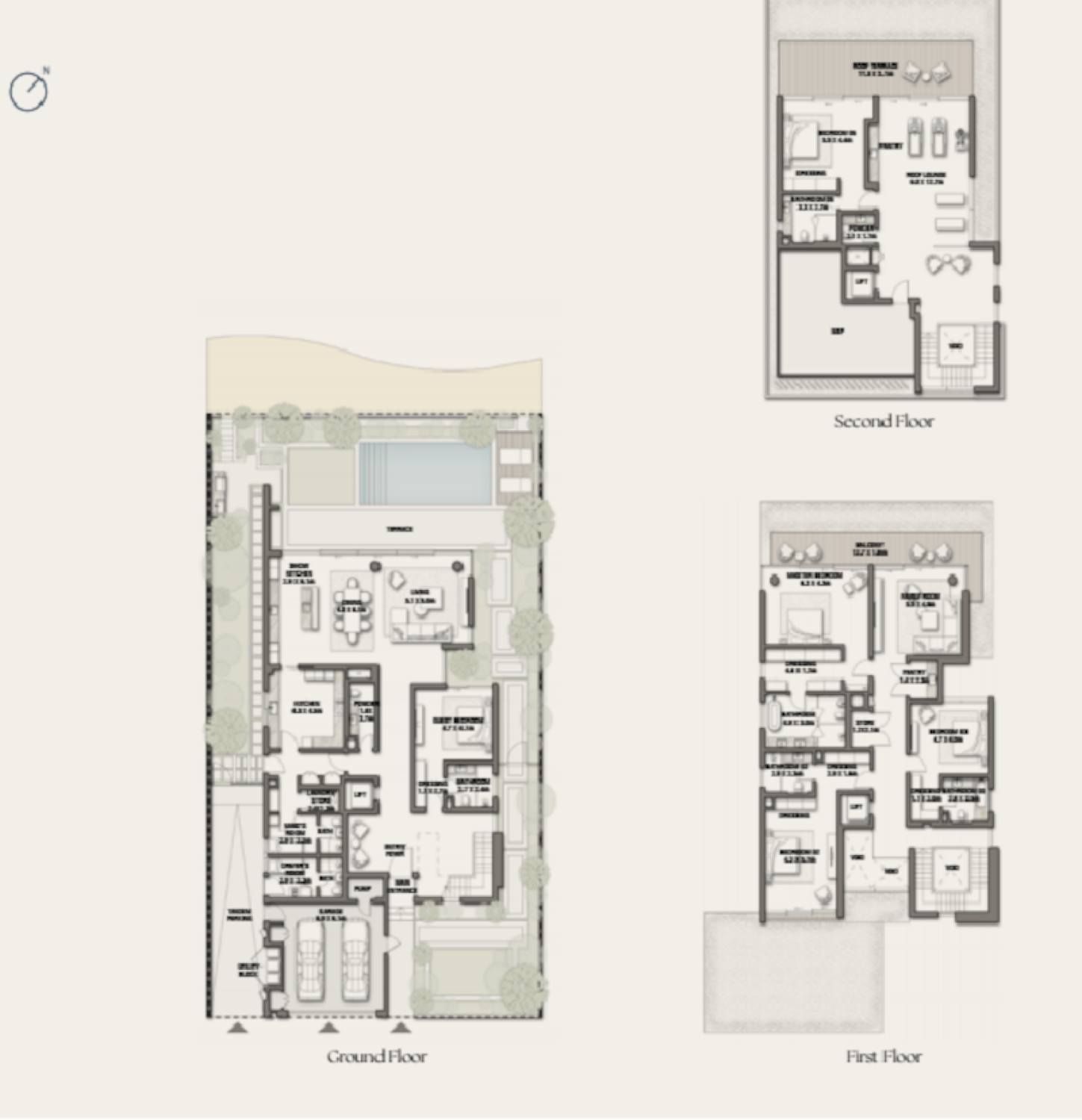 Beach and Coral Villa Collection 5 Bedroom Villa Type 1 floor plan