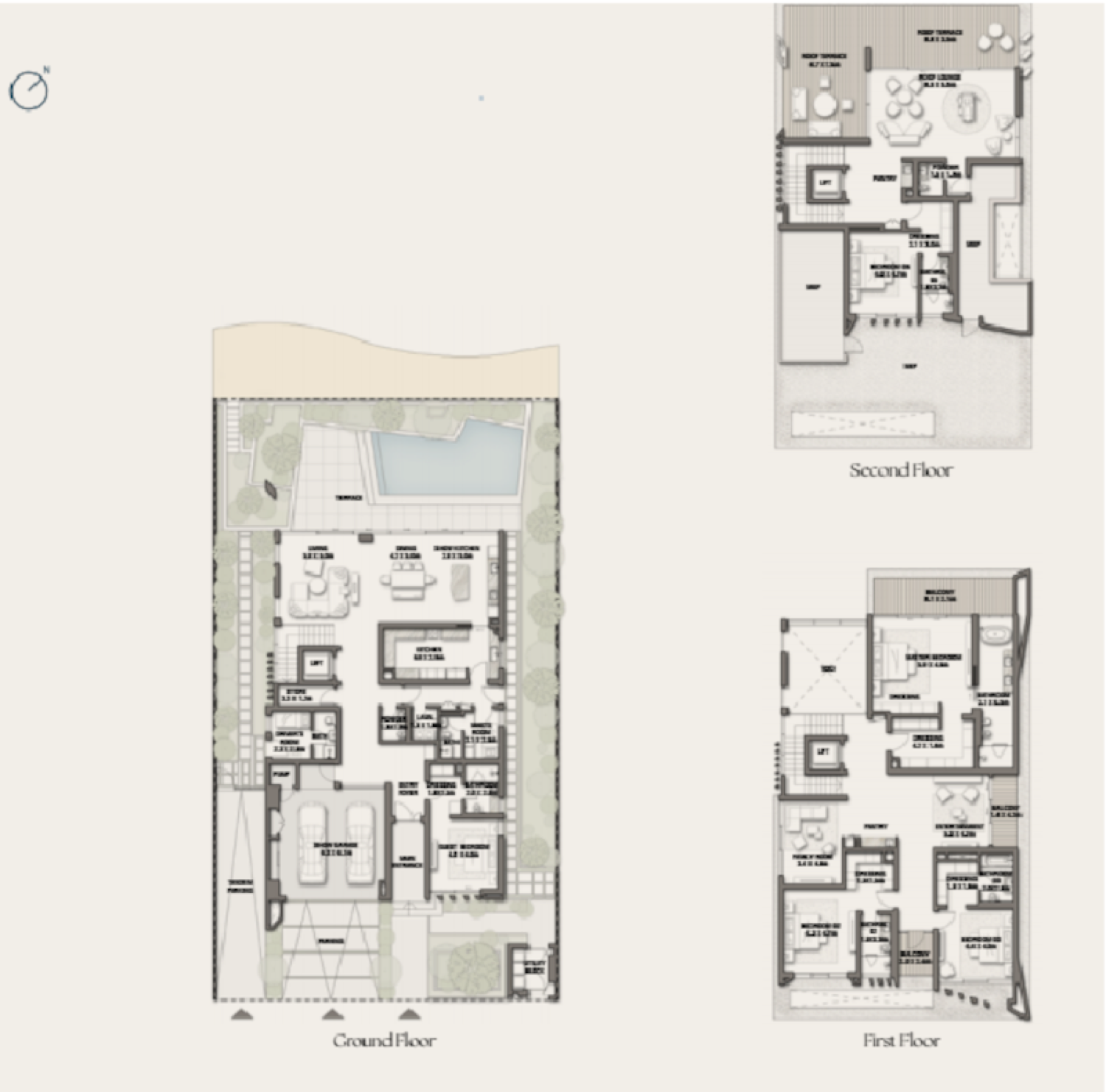 Beach and Coral Villa Collection 5 Bedroom Villa Type 2 floor plan