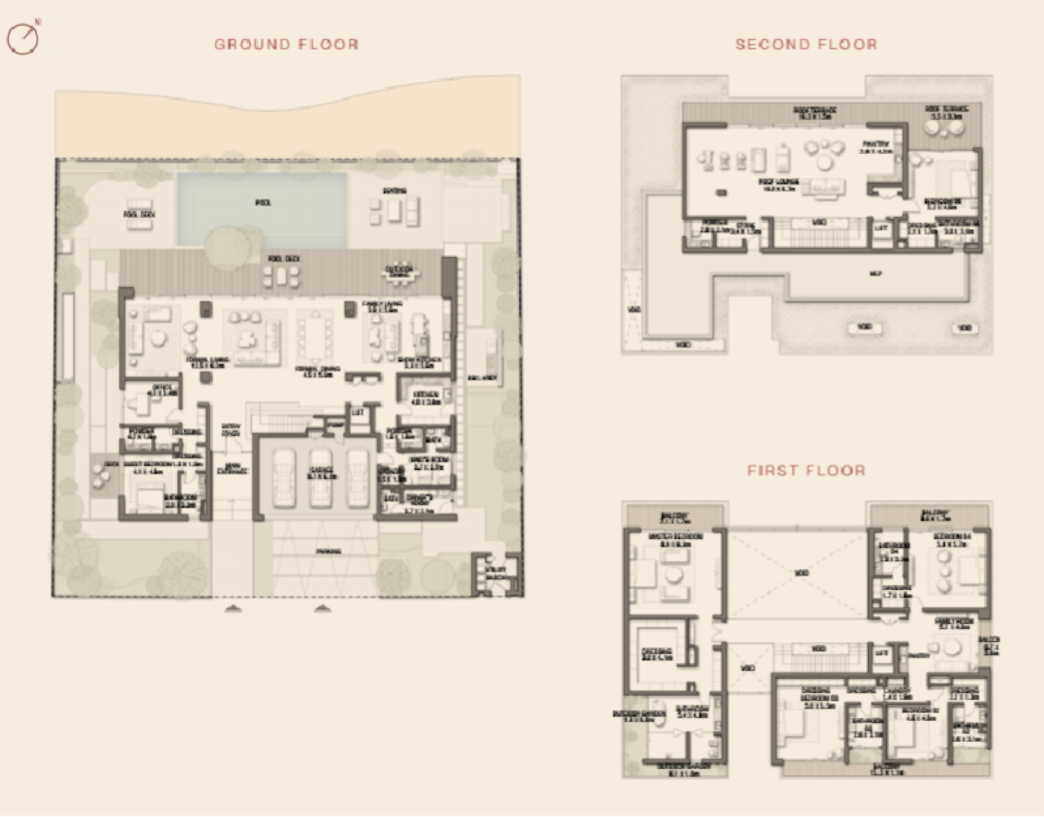 Beach and Coral Villa Collection 6 Bedroom Villa Type 2 floor plan