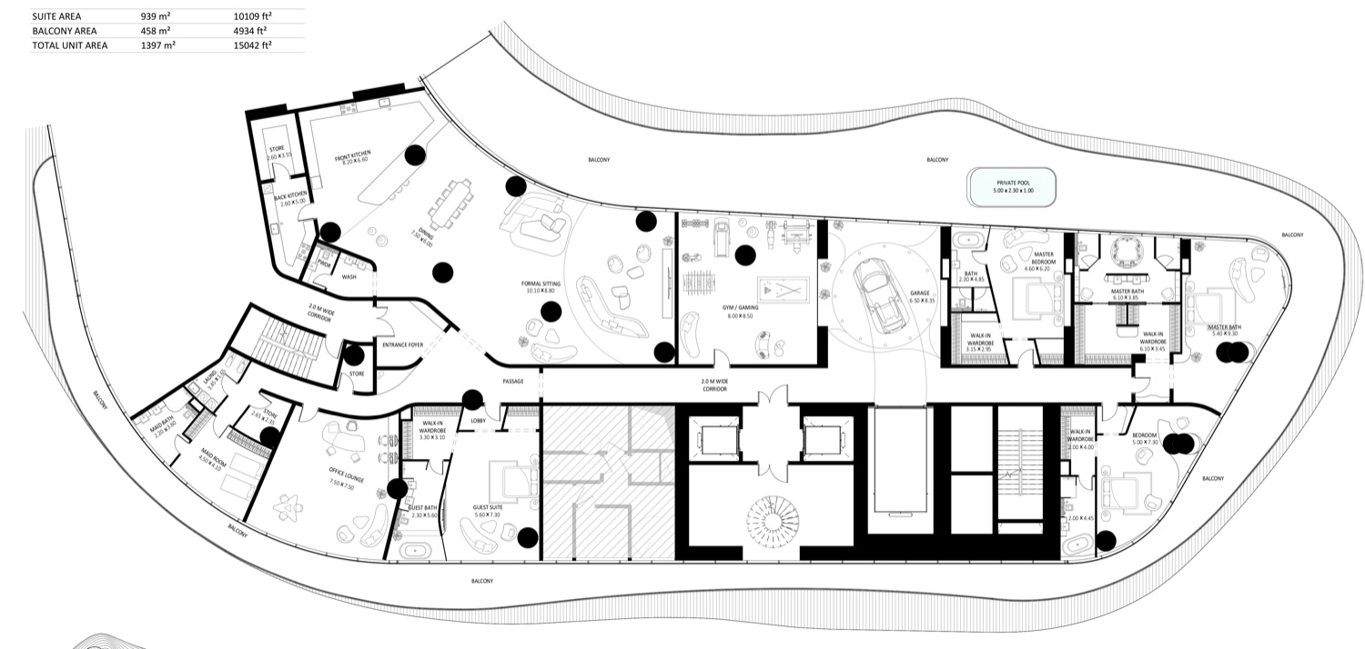 Bugatti Residences 4 BR Mansion floor plan