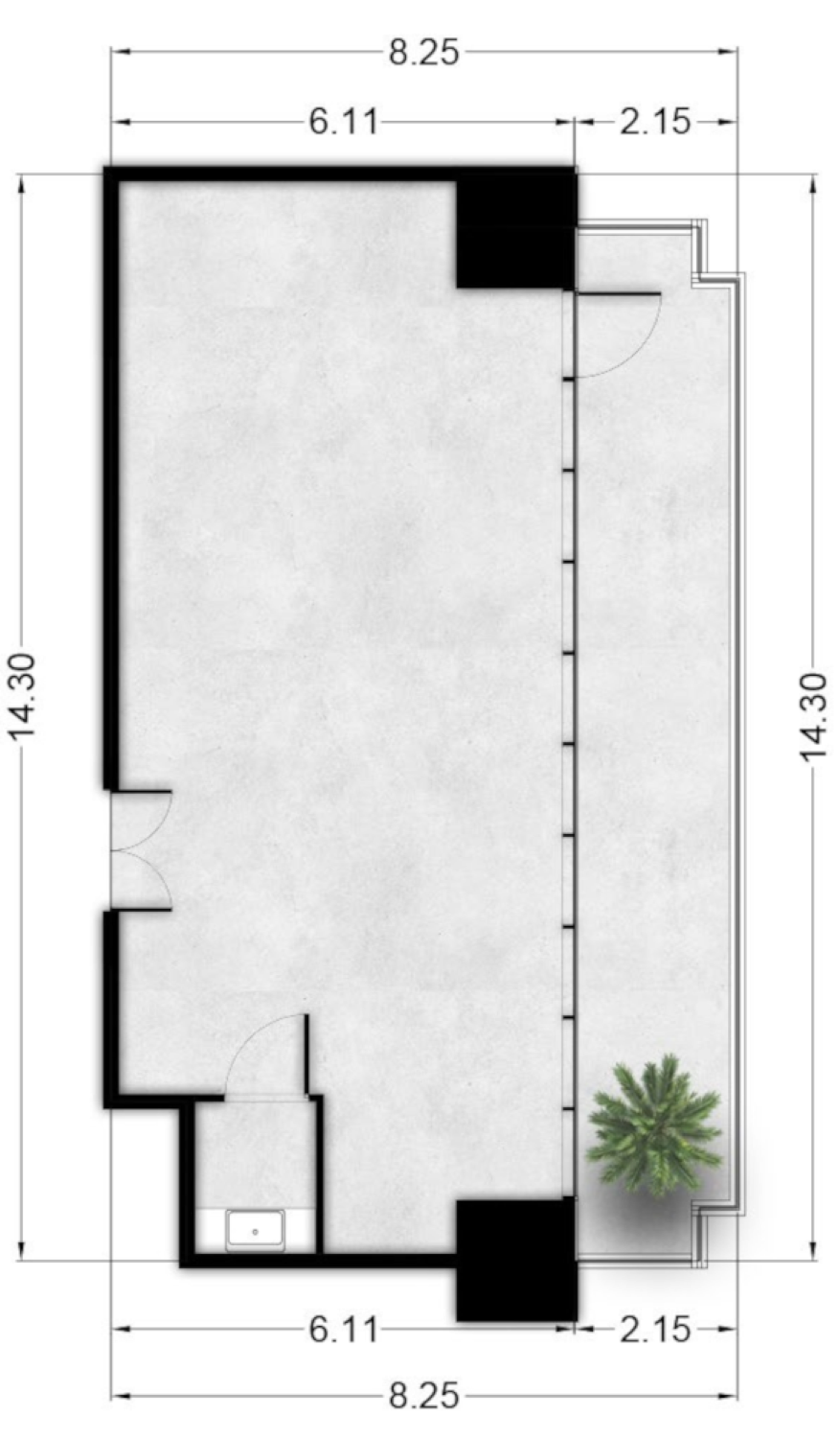 Burj Capital Office Type 2 floor plan