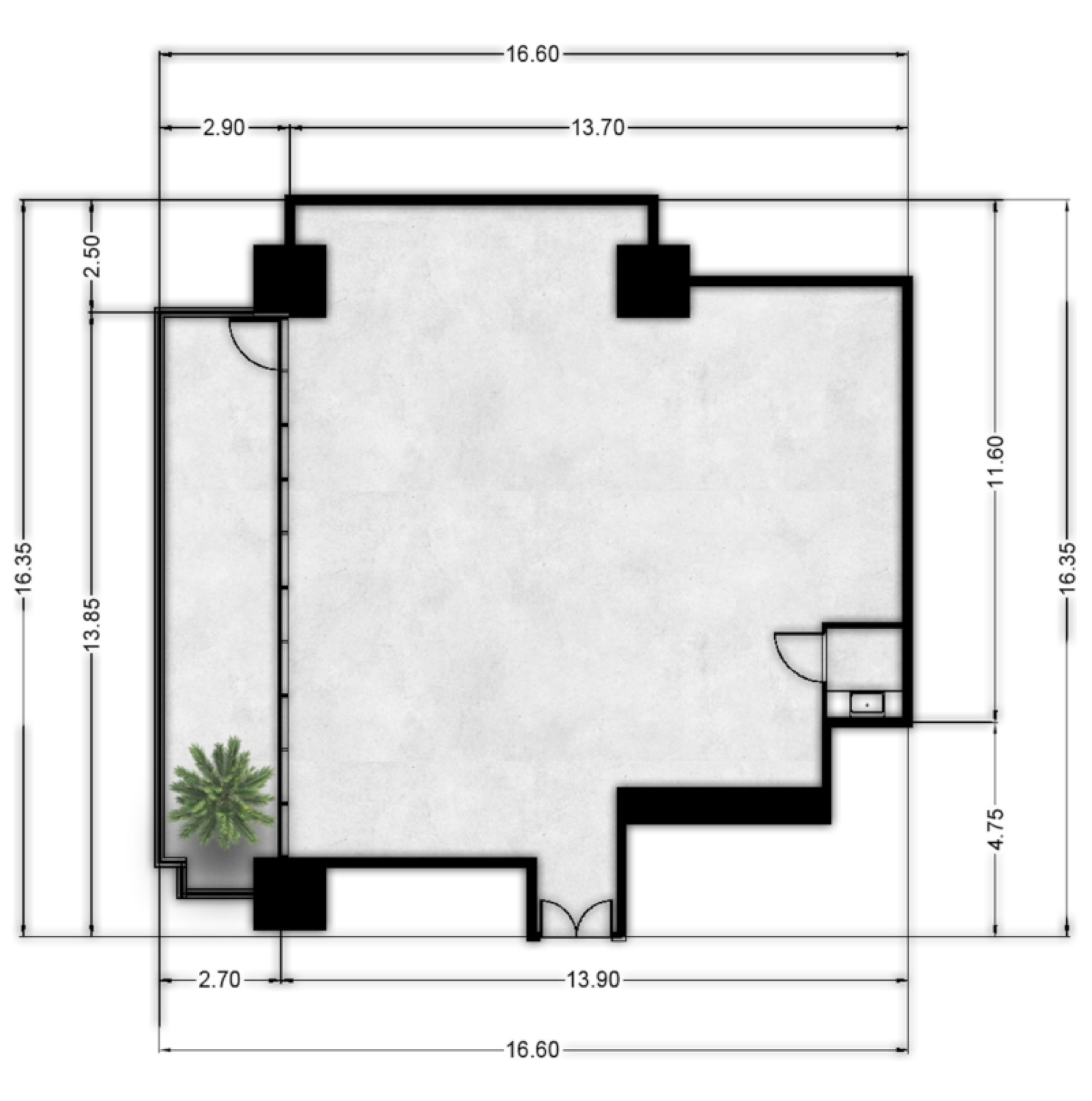 Burj Capital Office Type 4 floor plan