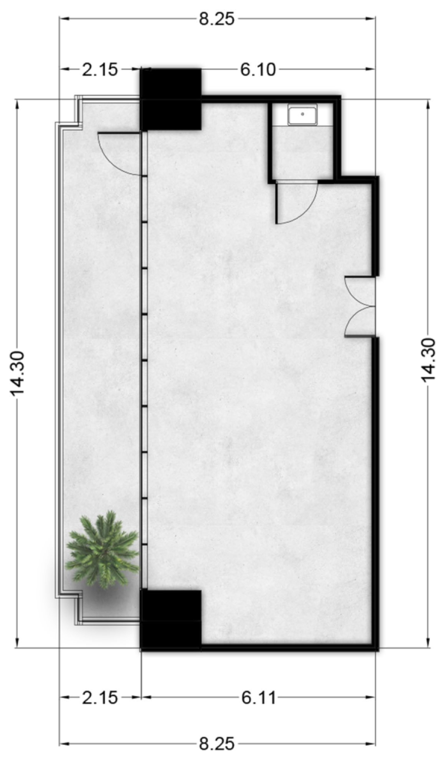 Burj Capital Office Type 6 floor plan