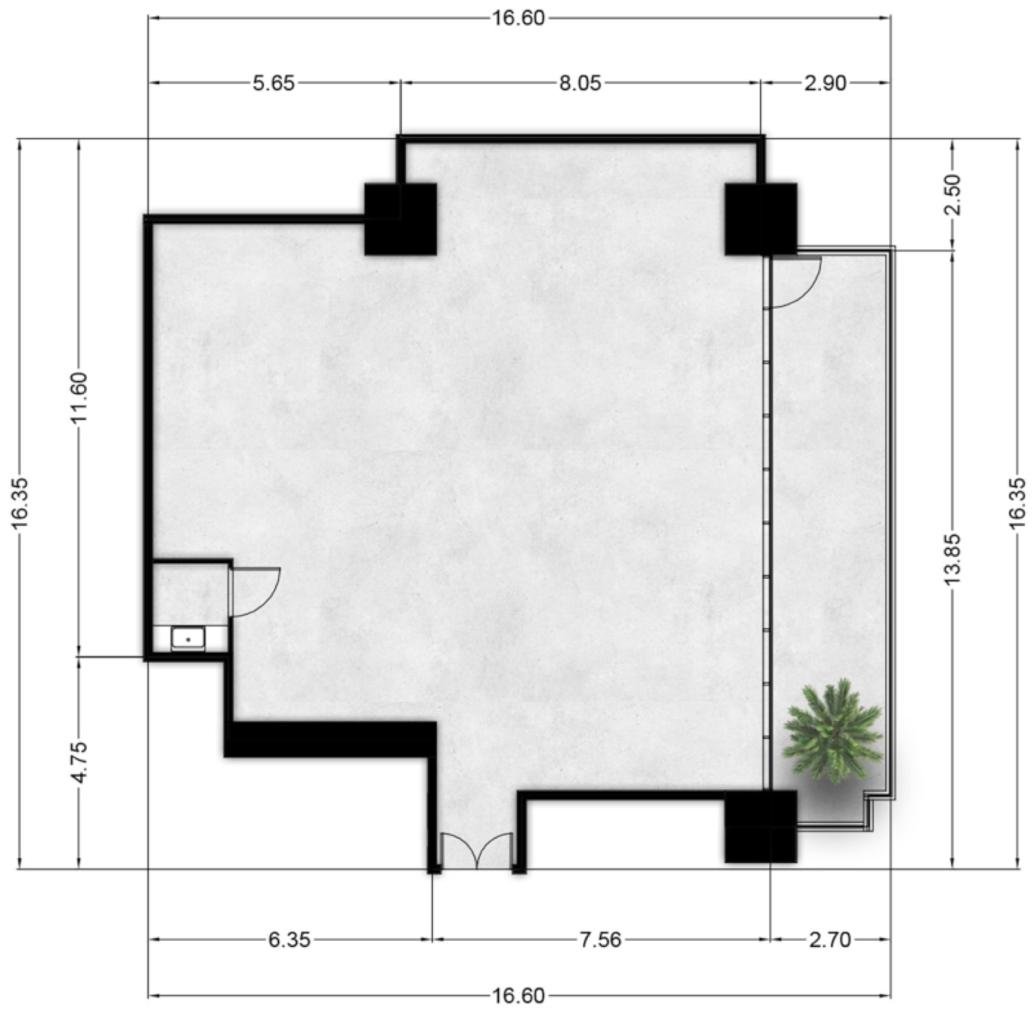 Burj Capital Office Type 9 floor plan