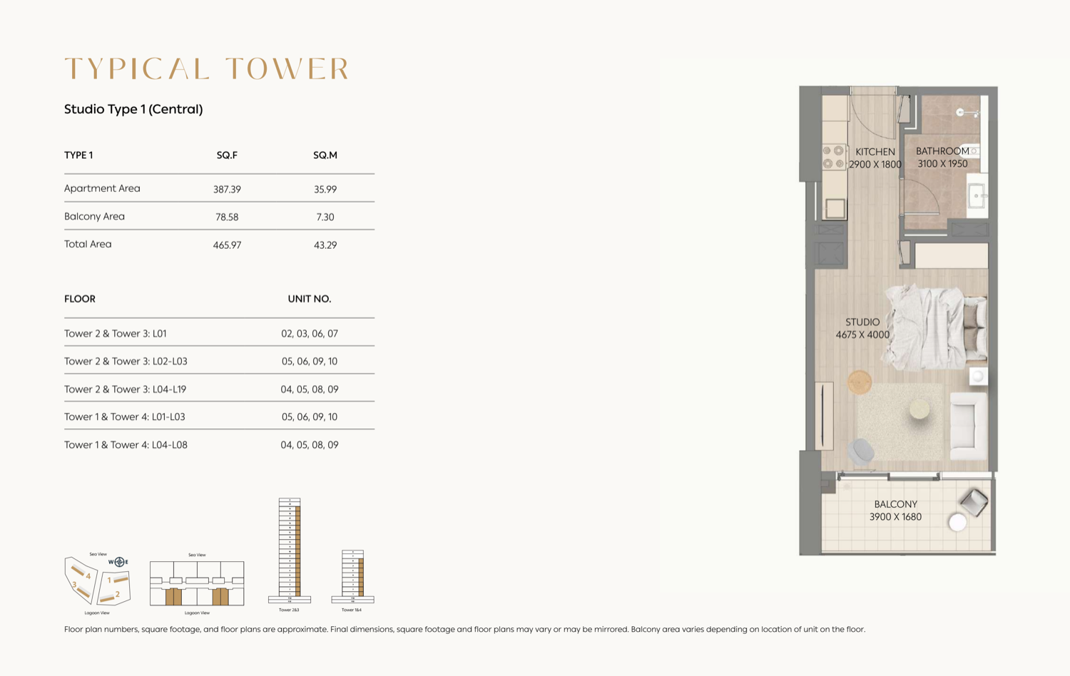 Cape Hayat Studio floor plan