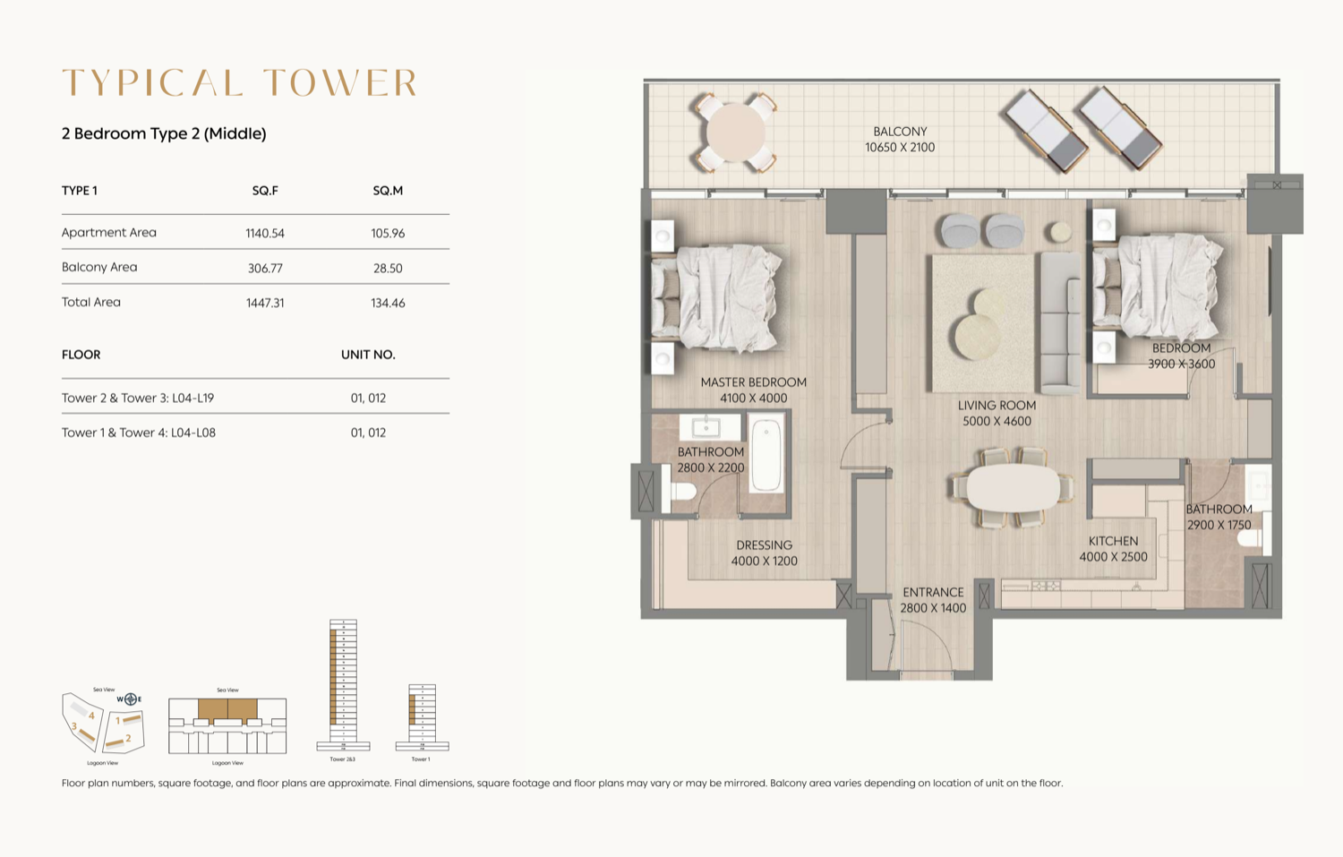 Cape Hayat 2 BR floor plan