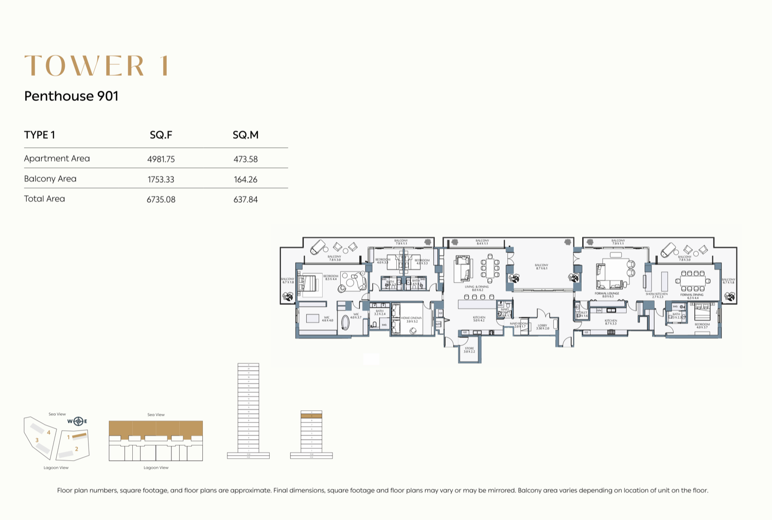 Cape Hayat 4 BR floor plan
