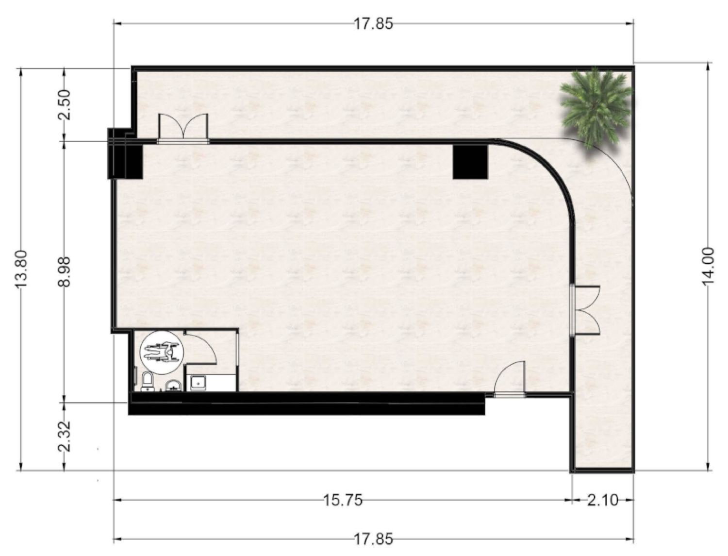 Capital One Office Type 1 floor plan