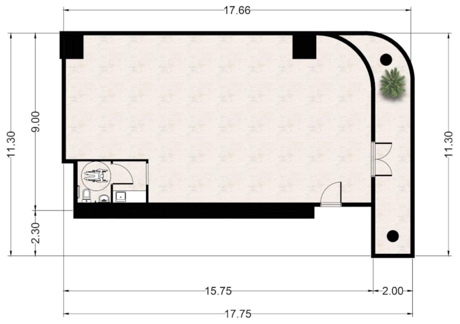 Capital One Office Type 3 floor plan
