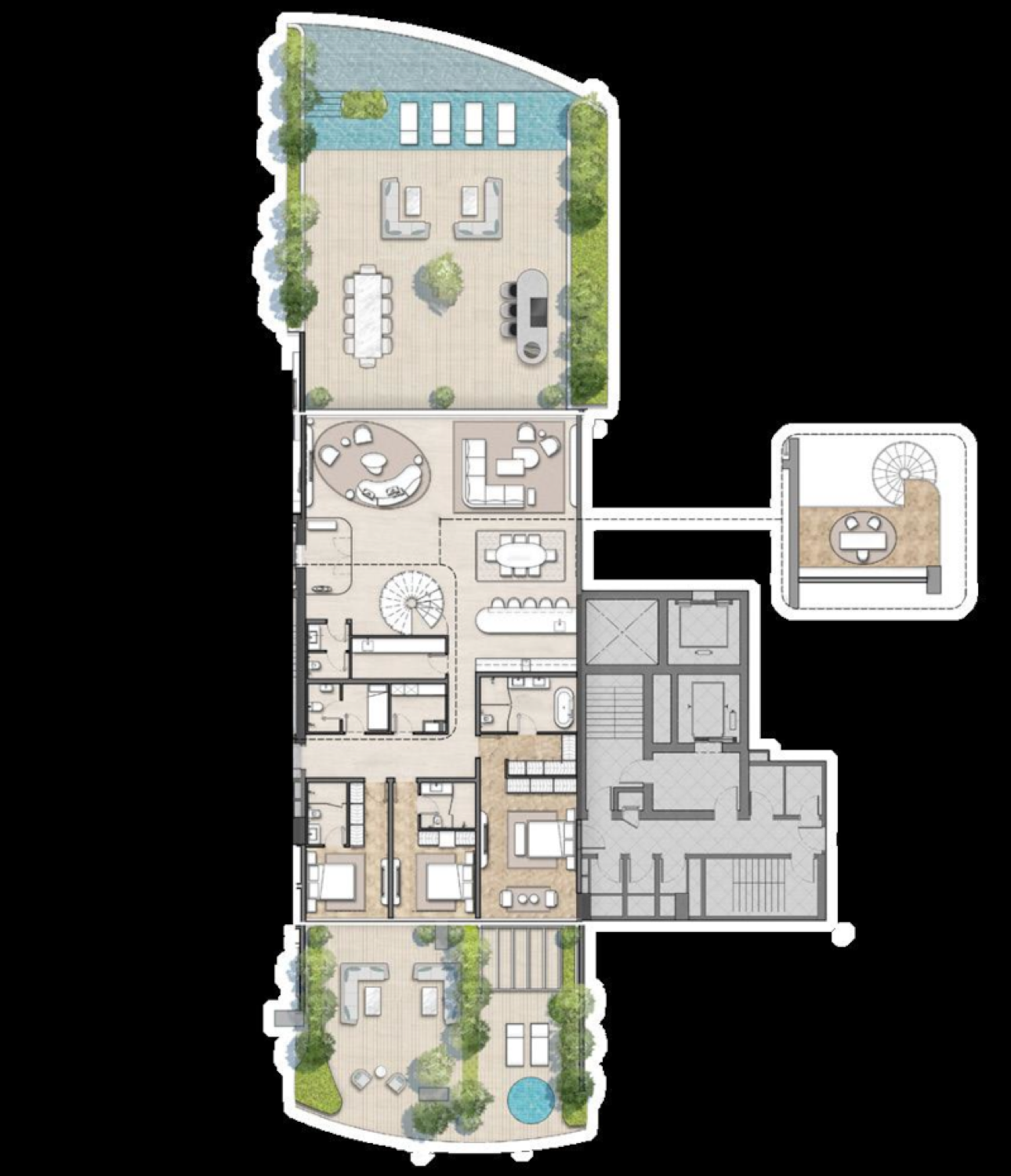 Casa Residences 3BR Penthouse floor plan