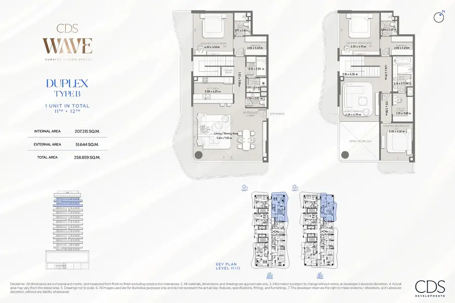 CDS Wave 3 BR Duplex floor plan