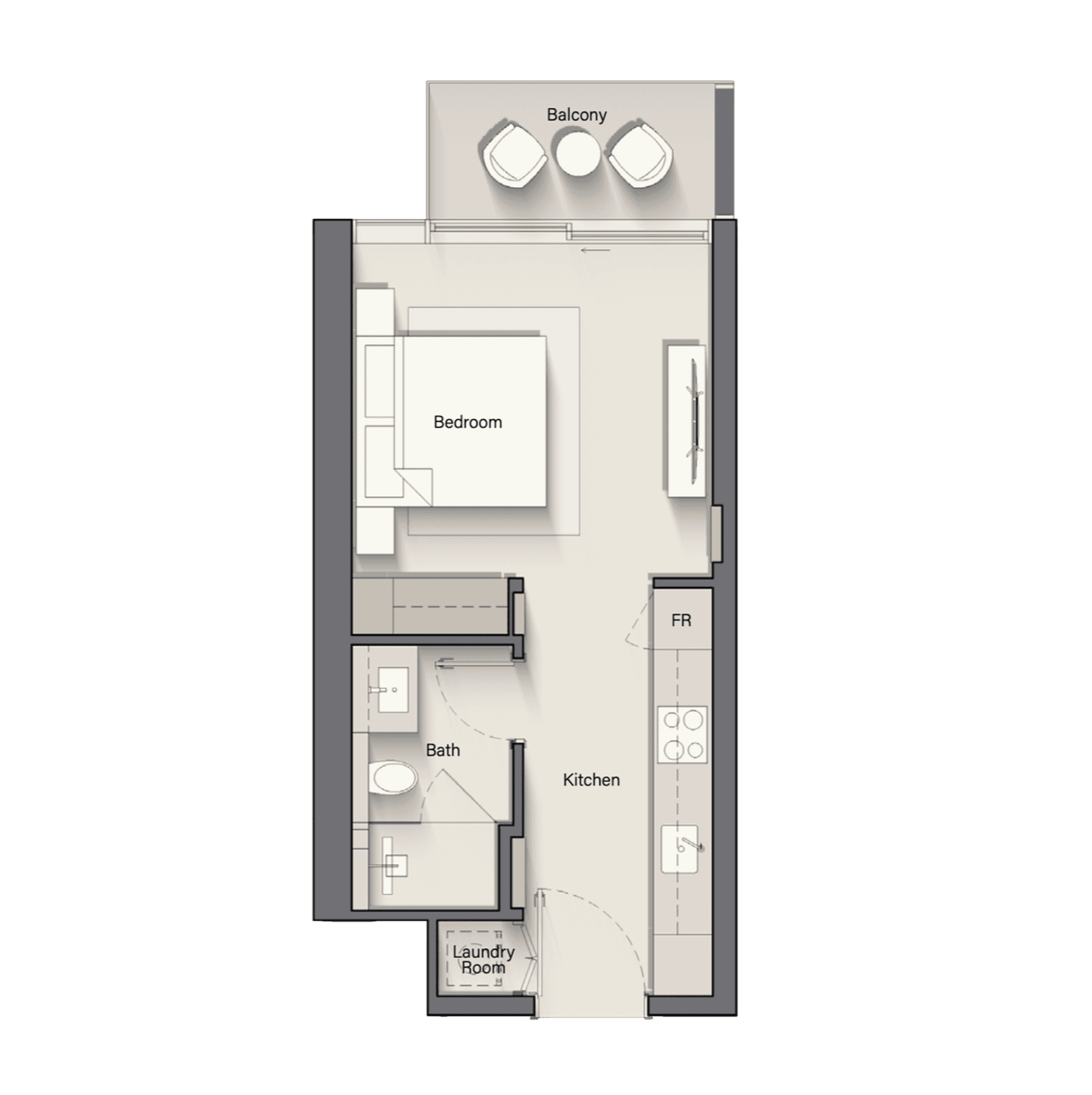 Costa Mare Studio Type A floor plan