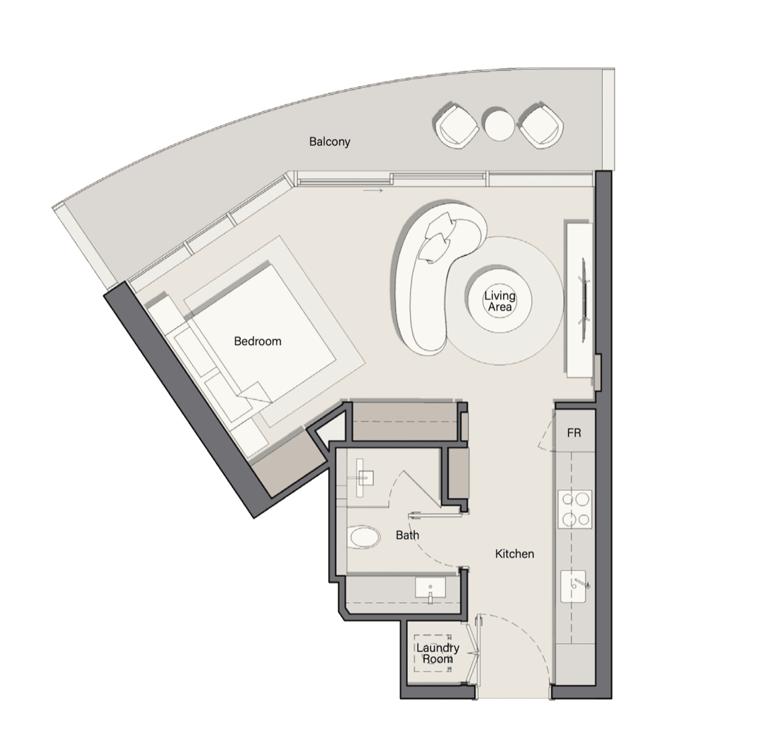 Costa Mare Studio Type B floor plan