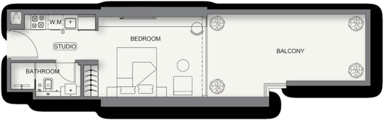 Cullinan Studio Type 2 floor plan