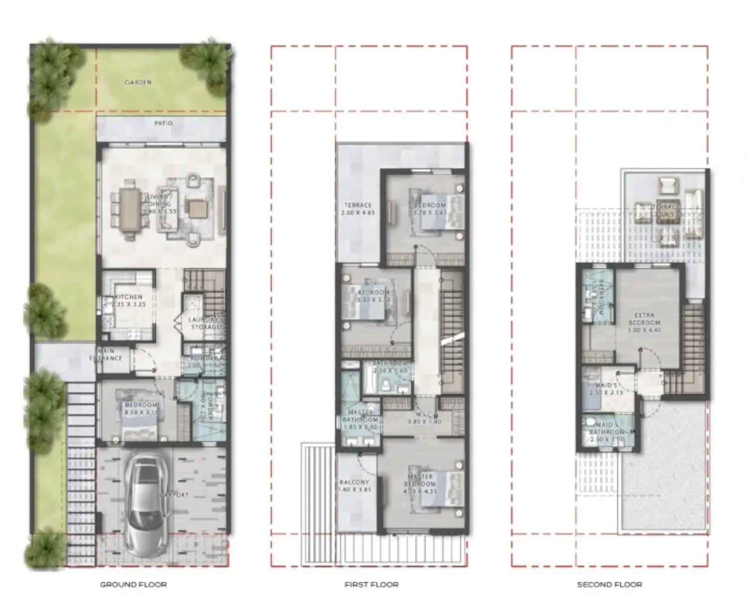 Damac Islands 2 5 Bedroom Townhouse floor plan