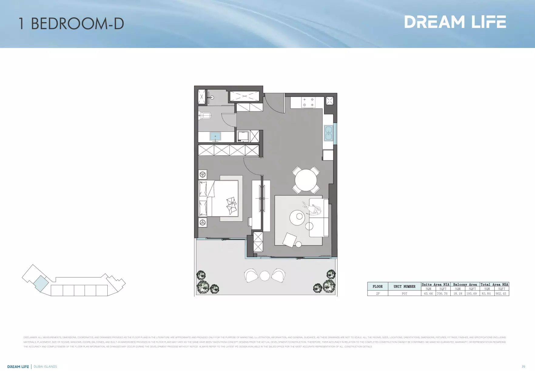 Dreamlife Residences 1 BR floor plan