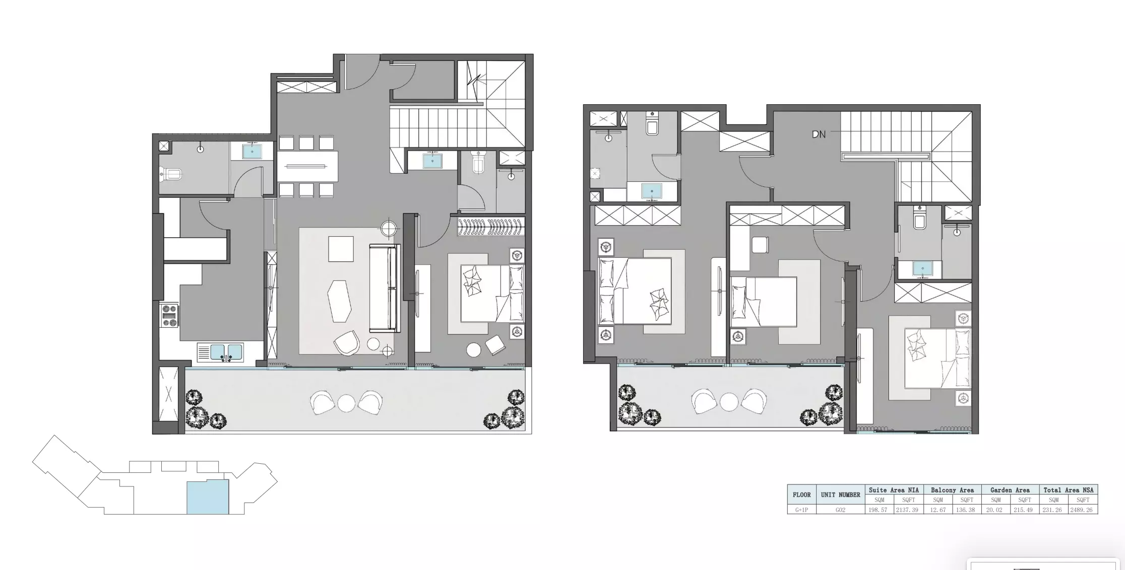 Dreamlife Residences 4 BR Duplex floor plan
