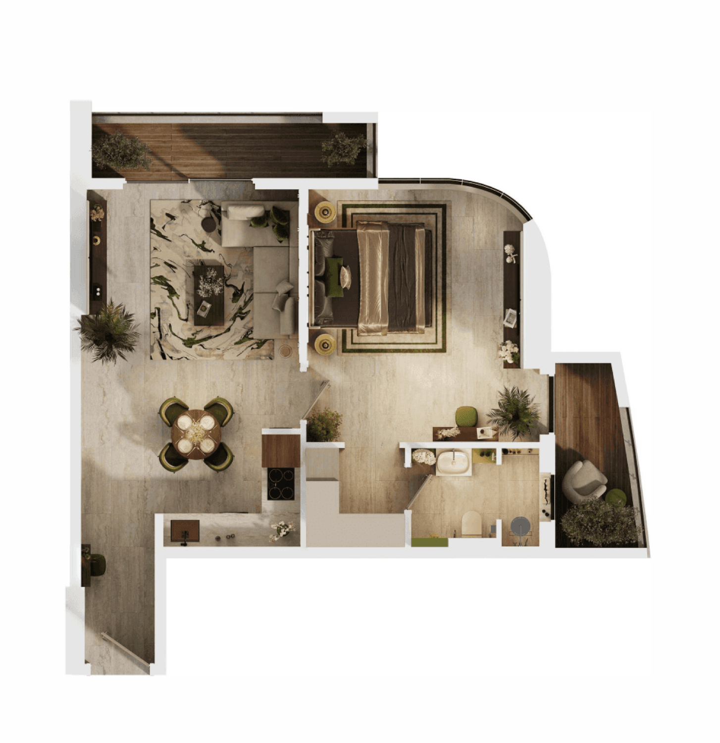 Costa Mare 1 Bedroom floor plan