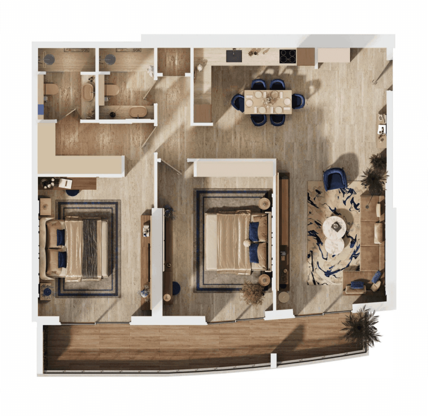Costa Mare 2 Bedroom floor plan