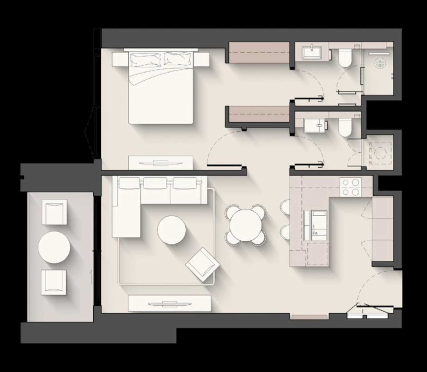 Eltiera Views 1 Bedroom Type 1 floor plan